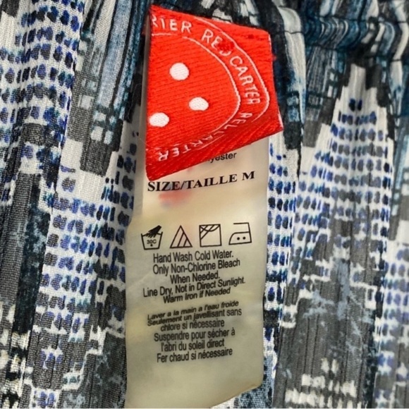 RED CARTER Indigo Blues Chiffon Beach Coverup Tunic - Picture 14 of 15